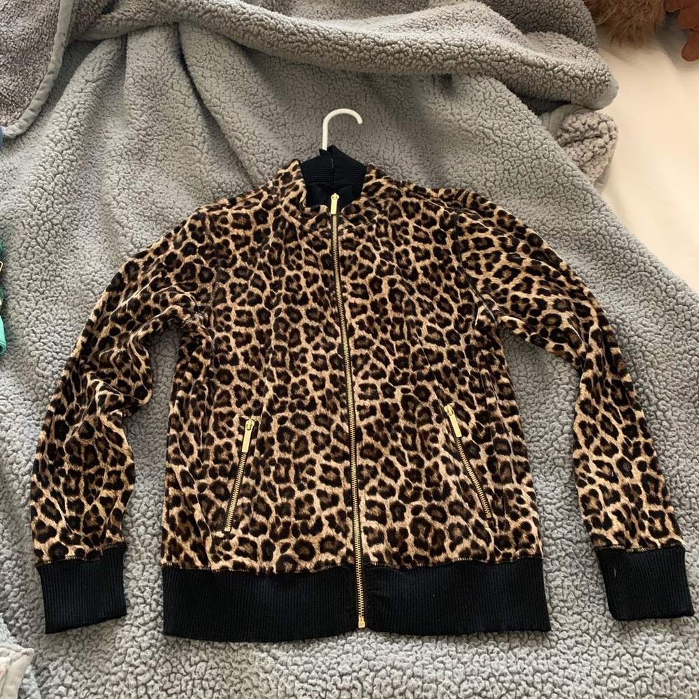 Michael Kors velour zip up jacket